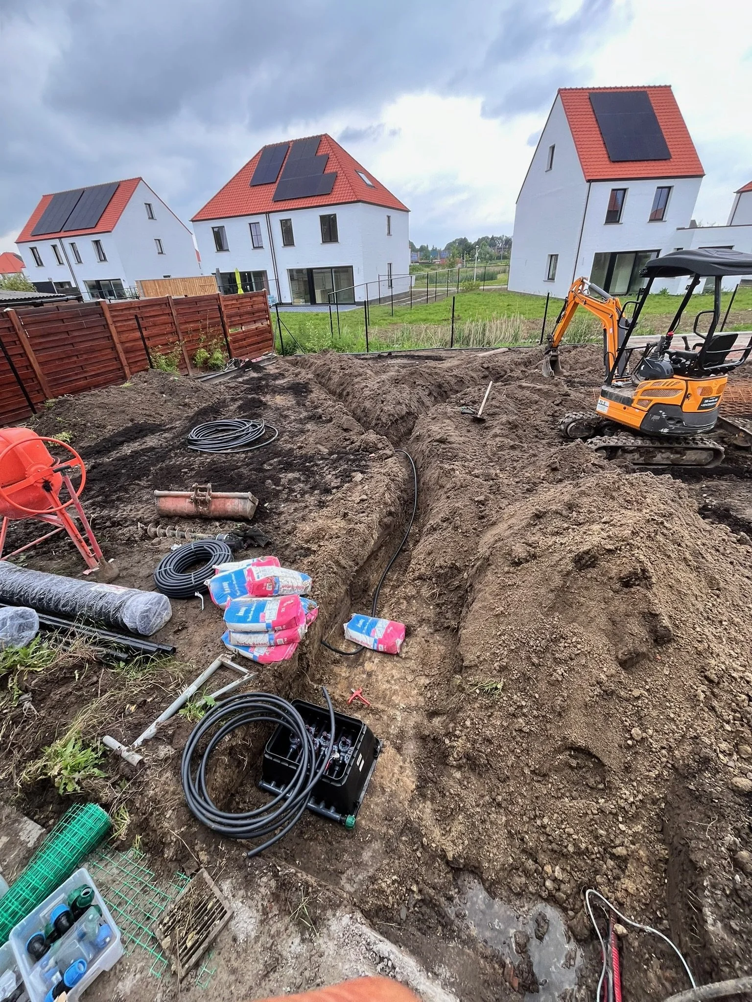 Aangelegde oprit in klinkers