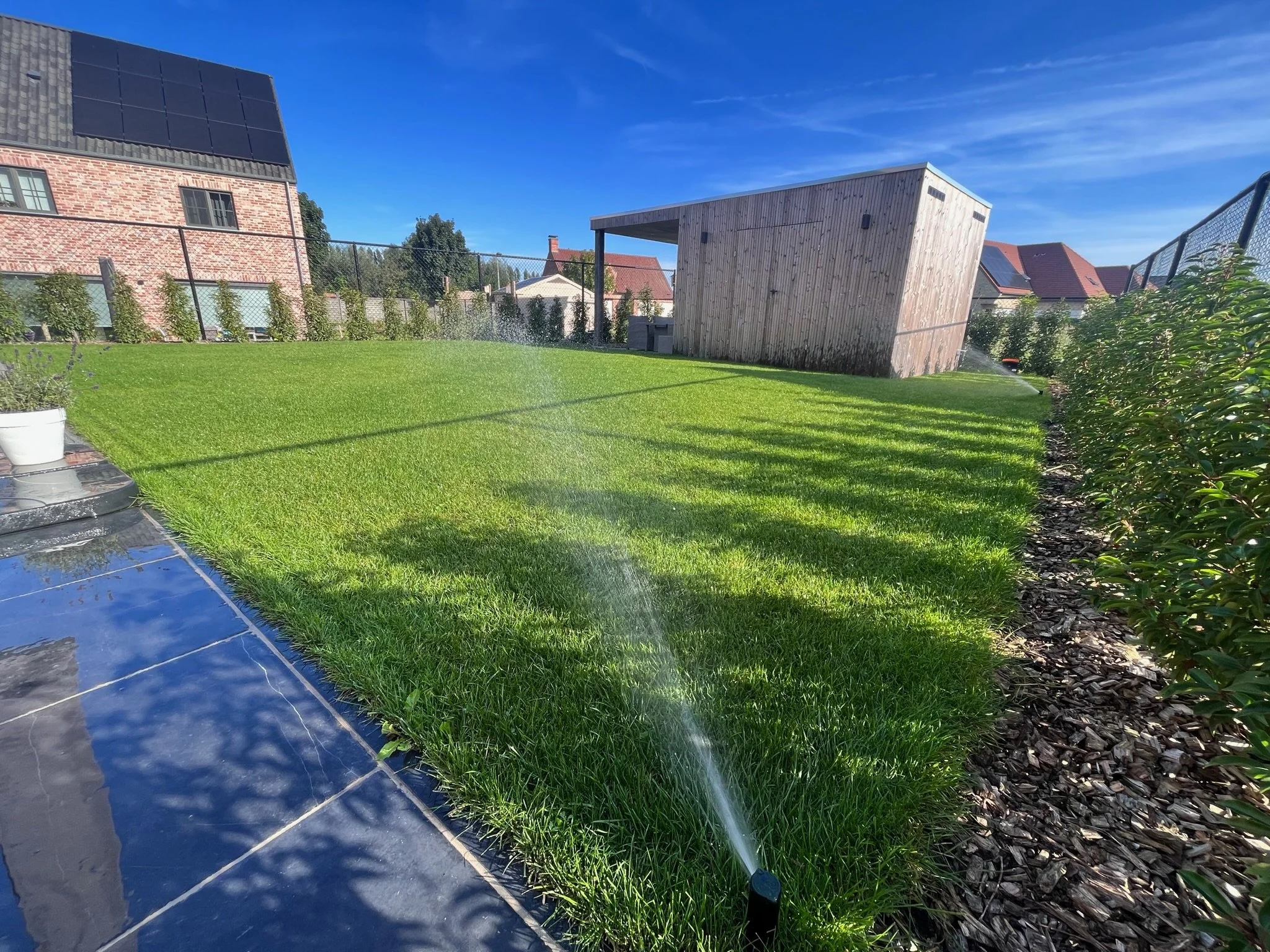 Grondwerken op een bouwperceel